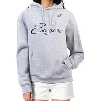 Women's G-III 4Her by Carl Banks Gray Philadelphia Eagles Shadow Logo Fleece Pullover Hoodie