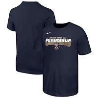 Youth Nike Navy Paris Saint-Germain 2025 Champions League Winners Core T-Shirt