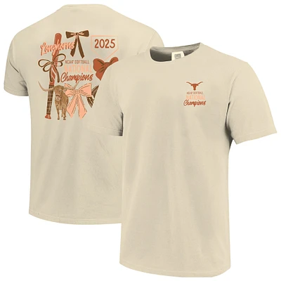 Women's Comfort Colors  Natural Texas Longhorns 2025 NCAA Softball College World Series Champions T-Shirt