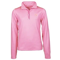 Girls Youth Garb Pink North Carolina Tar Heels Mila Quarter-Zip Sweatshirt