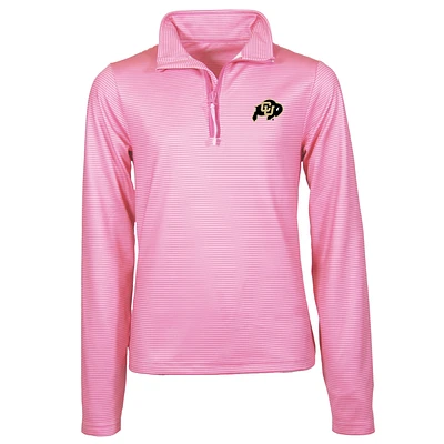 Girls Youth Garb Pink Colorado Buffaloes Mila Quarter-Zip Sweatshirt
