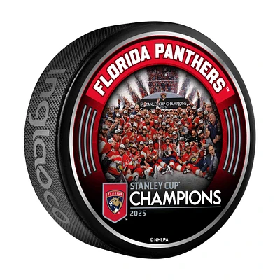 Florida Panthers Inglasco 2025 Stanley Cup Champions Team Celebration Hockey Puck