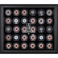 Florida Panthers 2025 Stanley Cup Champions Black Framed 30-Puck Logo Display Case