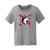 Infant Chad & Jake Heather Gray Northeastern Huskies Primary Logo T-Shirt