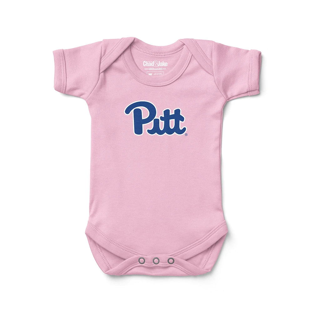 Newborn & Infant Chad Jake Pink Pitt Panthers Primary Logo Bodysuit