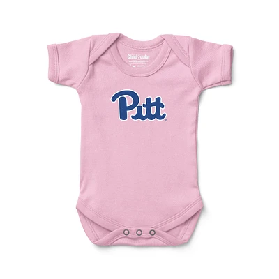 Newborn & Infant Chad Jake Pink Pitt Panthers Primary Logo Bodysuit