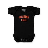 Newborn & Infant Chad Jake Black Oklahoma State Cowboys Wordmark Logo Bodysuit