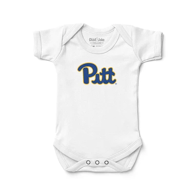 Newborn & Infant Chad Jake White Pitt Panthers Primary Logo Bodysuit