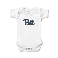 Newborn & Infant Chad Jake White Pitt Panthers Primary Logo Bodysuit