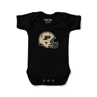 Newborn & Infant Chad Jake Black Purdue Boilermakers Helmet Logo Bodysuit