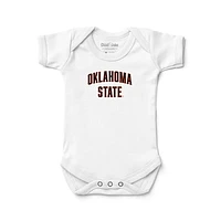 Newborn & Infant Chad Jake White Oklahoma State Cowboys Wordmark Logo Bodysuit