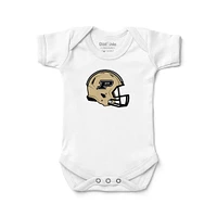 Newborn & Infant Chad Jake White Purdue Boilermakers Helmet Logo Bodysuit