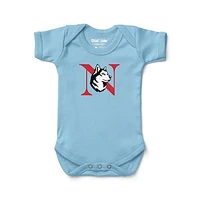 Newborn & Infant Chad Jake Light Blue Northeastern Huskies Primary Logo Bodysuit