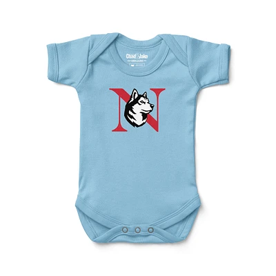 Newborn & Infant Chad Jake Light Blue Northeastern Huskies Primary Logo Bodysuit