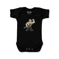 Newborn & Infant Chad Jake Black Purdue Boilermakers Mascot Logo Bodysuit