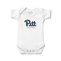 Newborn & Infant Chad Jake White Pitt Panthers Volleyball Logo Bodysuit