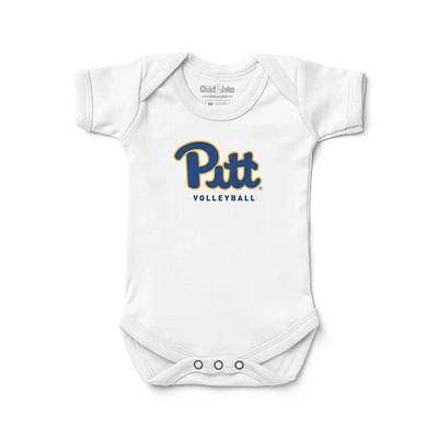 Newborn & Infant Chad Jake White Pitt Panthers Volleyball Logo Bodysuit