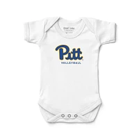 Newborn & Infant Chad Jake White Pitt Panthers Volleyball Logo Bodysuit