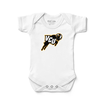 Newborn & Infant Chad Jake White VCU Rams Secondary Logo Bodysuit