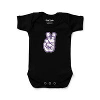 Newborn & Infant Chad Jake Black TCU Horned Frogs Frog Hand Logo Bodysuit