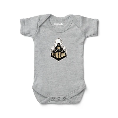 Newborn & Infant Chad Jake Heather Gray Purdue Boilermakers Secondary Logo Bodysuit