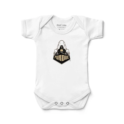 Newborn & Infant Chad Jake White Purdue Boilermakers Secondary Logo Bodysuit