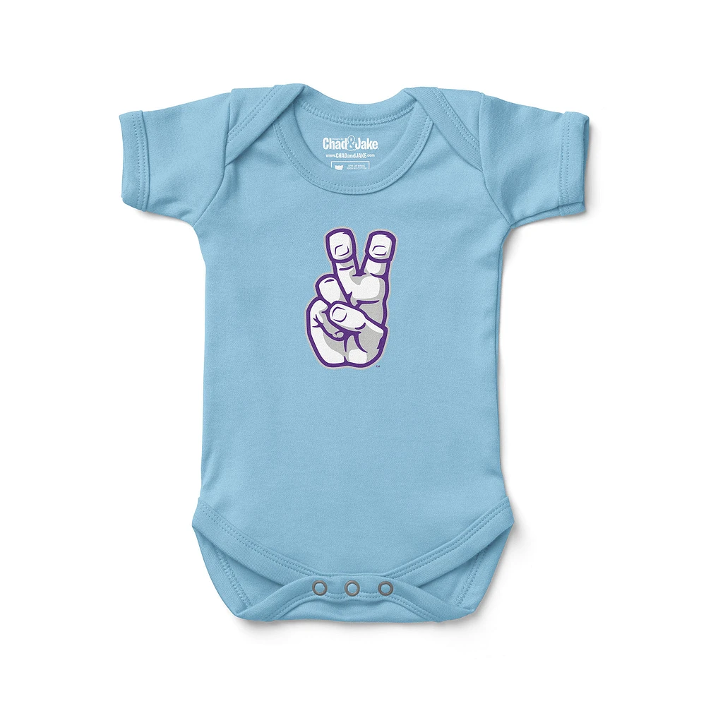 Newborn & Infant Chad Jake Light Blue TCU Horned Frogs Frog Hand Logo Bodysuit