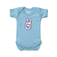 Newborn & Infant Chad Jake Light Blue TCU Horned Frogs Frog Hand Logo Bodysuit