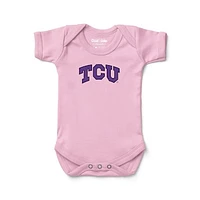 Newborn & Infant Chad Jake Pink TCU Horned Frogs Primary Logo Bodysuit