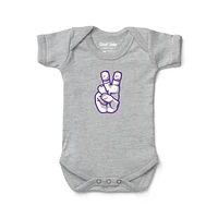 Newborn & Infant Chad Jake Heather Gray TCU Horned Frogs Frog Hand Logo Bodysuit