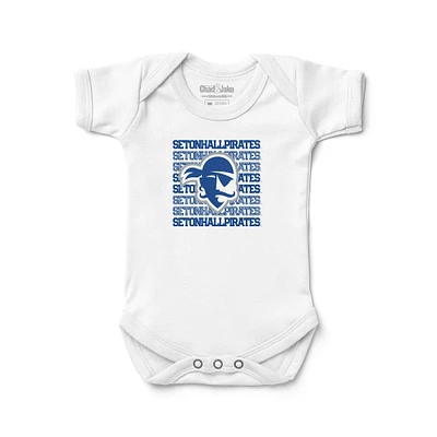 Newborn & Infant Chad Jake White Seton Hall Pirates Retro Bodysuit