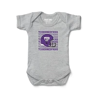 Newborn & Infant Chad Jake Heather Gray TCU Horned Frogs Retro Bodysuit