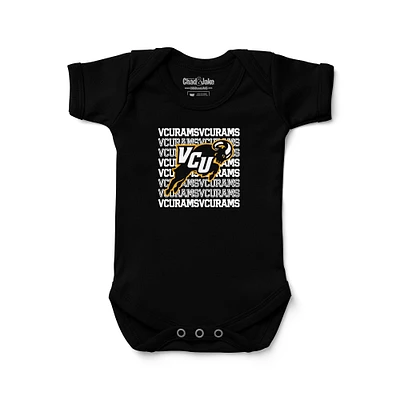 Newborn & Infant Chad Jake Black VCU Rams Retro Bodysuit
