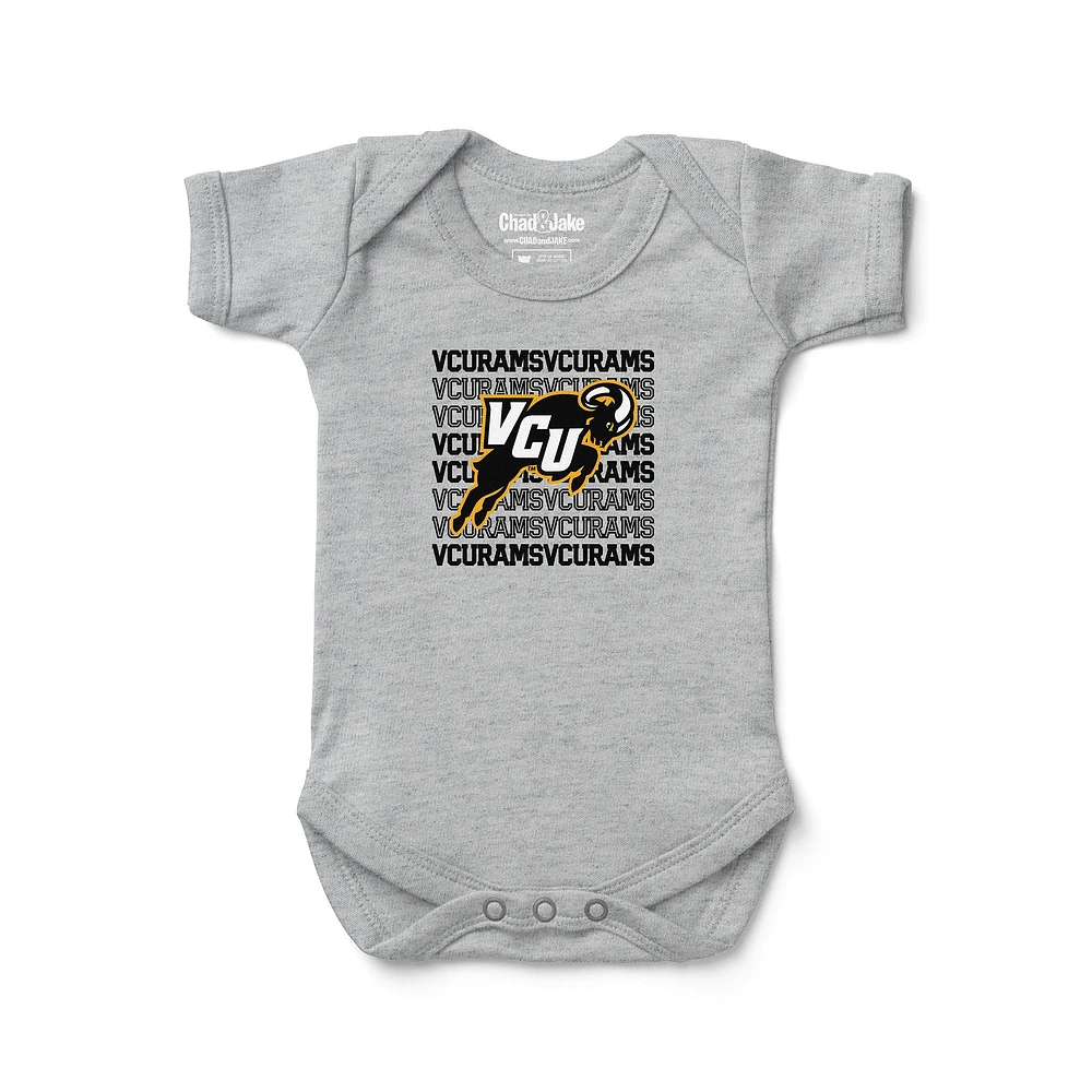 Newborn & Infant Chad Jake Heather Gray VCU Rams Retro Bodysuit