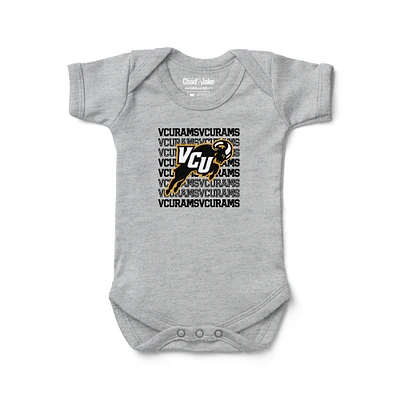 Newborn & Infant Chad Jake Heather Gray VCU Rams Retro Bodysuit