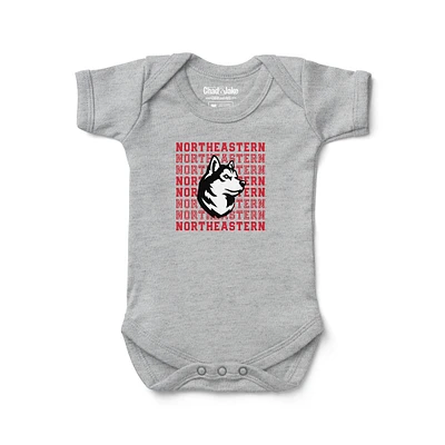 Newborn & Infant Chad Jake Heather Gray Northeastern Huskies Retro Bodysuit
