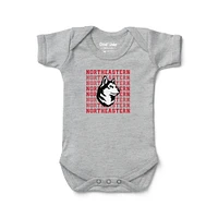 Newborn & Infant Chad Jake Heather Gray Northeastern Huskies Retro Bodysuit