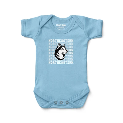 Newborn & Infant Chad Jake Light Blue Northeastern Huskies Retro Bodysuit