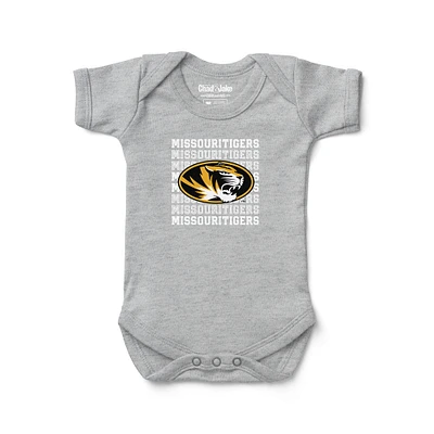 Newborn & Infant Chad Jake Heather Gray Missouri Tigers Retro Bodysuit