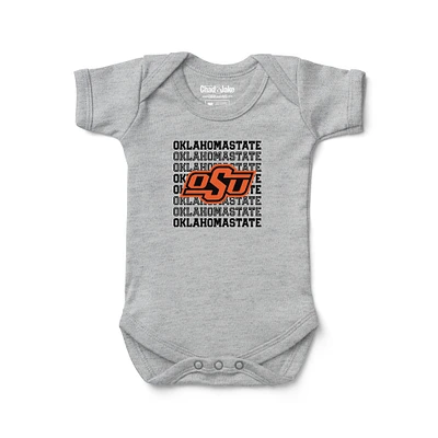 Newborn & Infant Chad Jake Heather Gray Oklahoma State Cowboys Retro Bodysuit