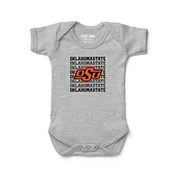 Newborn & Infant Chad Jake Heather Gray Oklahoma State Cowboys Retro Bodysuit
