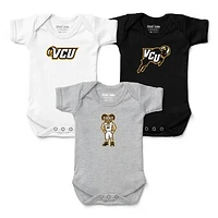 Newborn & Infant Chad Jake VCU Rams 3-Pack Bodysuit Set