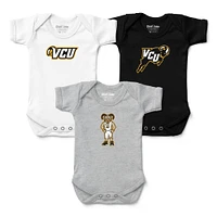 Infant Chad & Jake VCU Rams 3-Pack Bodysuit Set
