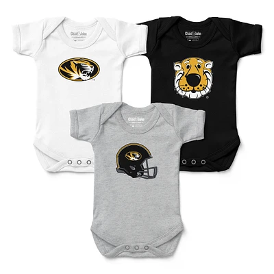 Newborn & Infant Chad Jake Missouri Tigers 3-Pack Bodysuit Set