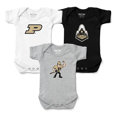 Newborn & Infant Chad Jake Purdue Boilermakers 3-Pack Bodysuit Set