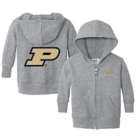 Infant Chad & Jake Heather Gray Purdue Boilermakers Primary Logo Full-Zip Hoodie