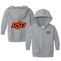 Infant Chad & Jake Heather Gray Oklahoma State Cowboys Primary Logo Full-Zip Hoodie