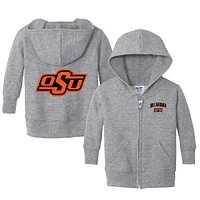 Infant Chad & Jake Heather Gray Oklahoma State Cowboys Primary Logo Full-Zip Hoodie