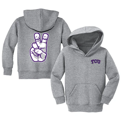 Toddler Chad & Jake Heather Gray TCU Horned Frogs Primary Logo Pullover Hoodie