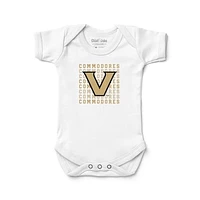 Newborn & Infant Chad Jake White Vanderbilt Commodores Retro Bodysuit